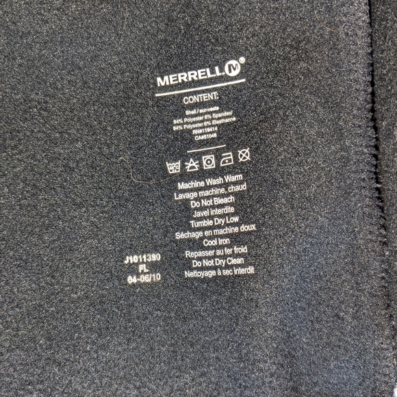 Merrell Sweater Black Women's Small High Neck with Floral Embossed Sleeve - Picture 9 of 11